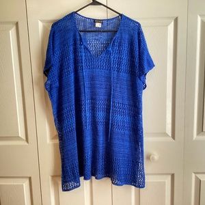 Venus Crocheted Blue Beach Cover-up Size S/M